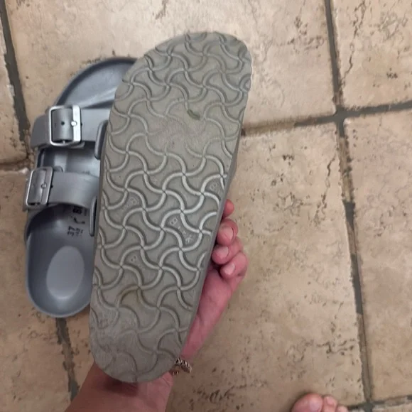 Birkenstock Silver Sandals Arizona Essentials - Picture 7 of 12